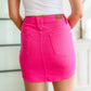 Judy Blue Garment Dyed Skirt in Magenta