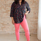Lizzy Top in Black Paisley