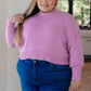 Mags Side Slit Cropped Sweater in Mauve