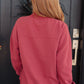Leena Mock Neck Pullover in Cranberry