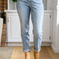 Judy Blue Mid Rise Bleach Wash Boyfriend Jeans