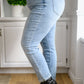 Judy Blue Mid Rise Bleach Wash Boyfriend Jeans