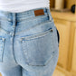 RESTOCK Judy Blue Button Fly Vintage Cropped Wide Leg Jeans