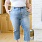 RESTOCK Judy Blue Button Fly Vintage Cropped Wide Leg Jeans