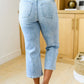 RESTOCK Judy Blue Button Fly Vintage Cropped Wide Leg Jeans