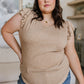 Maren V-Neck Ruffle Sleeve Top