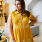 Marigold Embroidered Dress