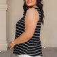 Marina Stripe Tank in Black