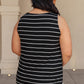 Marina Stripe Tank in Black