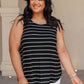 Marina Stripe Tank in Black