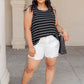 Marina Stripe Tank in Black