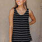 Marina Stripe Tank in Black