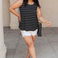 Marina Stripe Tank in Black