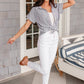 Marina Striped Top In Charcoal