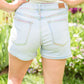 Judy Blue Mid Rise Rainbow Thread Shorts