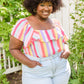 Judy Blue Mid Rise Rainbow Thread Shorts