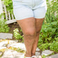 Judy Blue Mid Rise Rainbow Thread Shorts