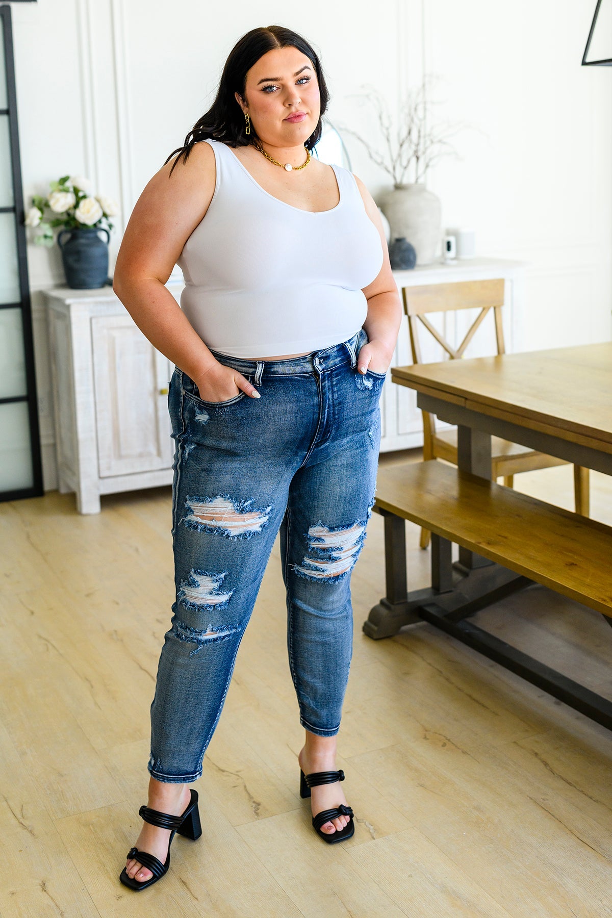 Judy Blue Washed Boyfriend Jeans