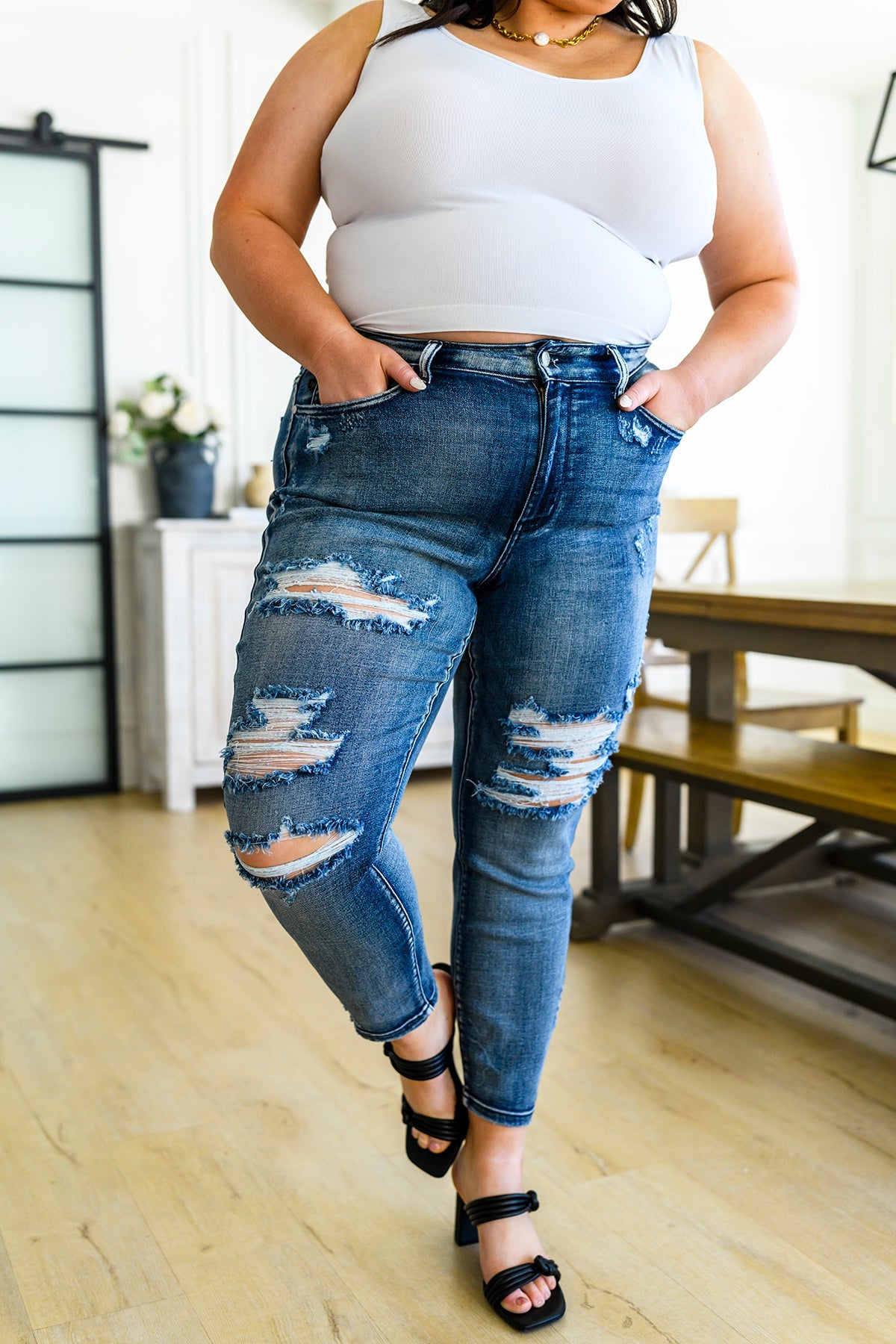 Judy Blue Washed Boyfriend Jeans