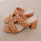 Maya Braided Heels in Tan