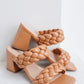 Maya Braided Heels in Tan