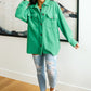 Meet Me Halfway Shacket in Green
