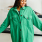 Meet Me Halfway Shacket in Green
