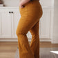 Judy Blue High Rise Tummy Control Flare Jeans in Marigold