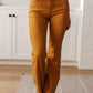 Judy Blue High Rise Tummy Control Flare Jeans in Marigold