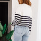 Memorable Moments Striped Sweater in White/Navy