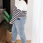 Memorable Moments Striped Sweater in White/Navy