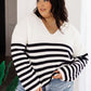 Memorable Moments Striped Sweater in White/Navy