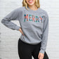 Merry As Can Be Sweatshirt In Gray