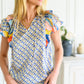 Merry Go Round Flutter Sleeve Top