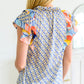 Merry Go Round Flutter Sleeve Top