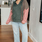 Message Me Back Color Block Hoodie