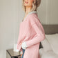 Mia Waffle Knit Long Sleeve In Pink