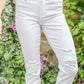 Judy Blue Mid-Rise Boyfriend Distressed White Jeans