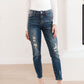 Mid-Rise Destroyed Relaxed Fit Jeans