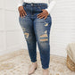Mid-Rise Destroyed Relaxed Fit Jeans