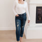 Mid-Rise Destroyed Relaxed Fit Jeans