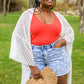 Mid-Rise Star Print Acid Wash Shorts