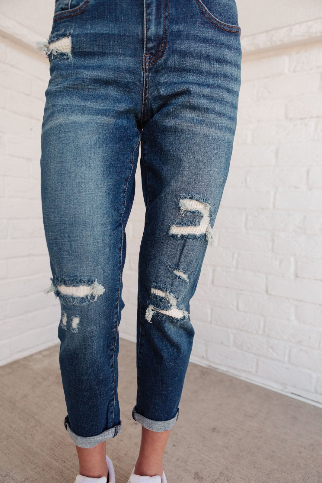 RACK SALE Mid-Rise Thermal Boyfriend Jeans - SZ 5