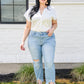 Judy Blue Mid-rise Destroyed Hem Boyfriend Jeans