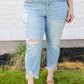 Judy Blue Mid-rise Destroyed Hem Boyfriend Jeans