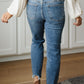 Judy Blue Midrise Destructed Hem Slim Fit