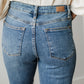 Judy Blue Midrise Destructed Hem Slim Fit