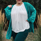 Pinky Swear Checkered Open Front Cardigan