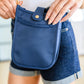 Millie Mini Nylon Crossbody Bag in Dark Navy