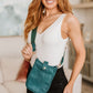 Millie Nylon Crossbody Bag in Teal